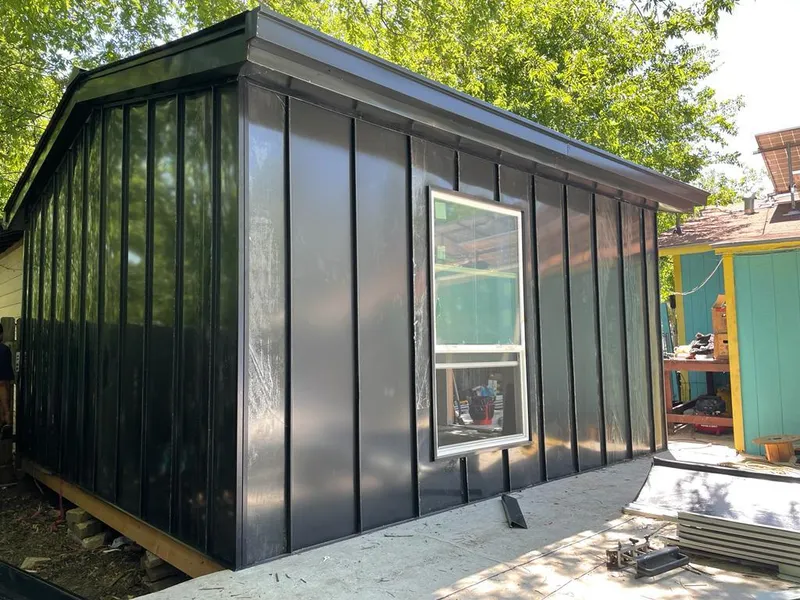 Black standing seam metal wall panels for Metal Roof Installation in Syracuse